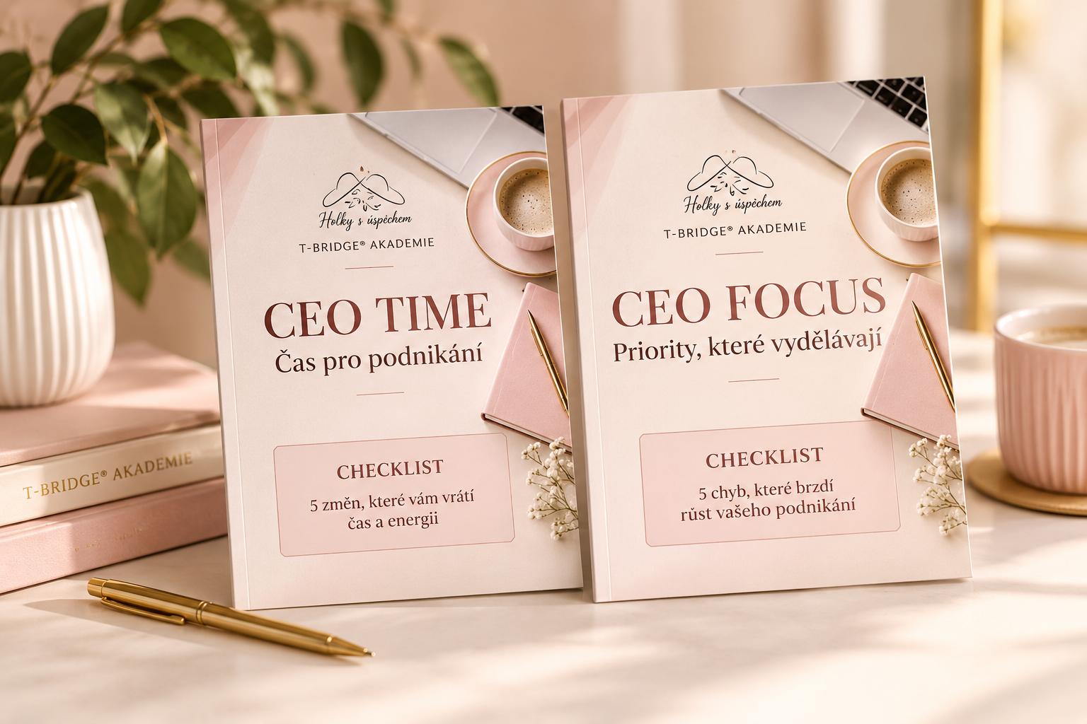 E-booky a checklisty CEO TIME a CEO FOCUS z T-BRIDGE® Akademie